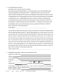 Form OFP102 &quot;Petitioner's Affidavit and Petition for Order for Protection&quot; - Minnesota (English/Hmong), Page 3