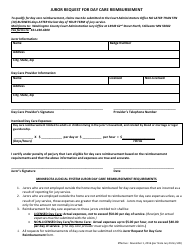 Document preview: Juror Request for Day Care Reimbursement Form - Minnesota