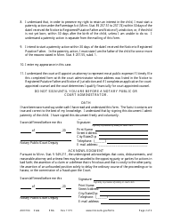 Form ADO104 Admission of Paternity and Intent to Claim Parental Rights - Minnesota, Page 2