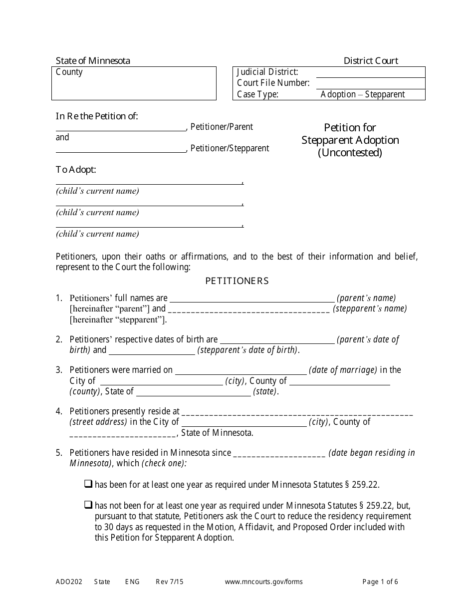 Form ADO202 - Fill Out, Sign Online and Download Printable PDF ...