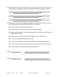 Form ADO202 Petition for Stepparent Adoption (Uncontested) - Minnesota, Page 5