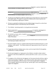 Form ADO209 Affidavit of Petitioners in Support of Motion to Waive Post-placement Assessment - Minnesota, Page 2