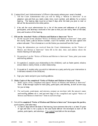Form ADO401 Instructions for Completing Notice to Intervene in an Adoption Proceeding or Notice of Motion and Motion to Intervene in an Adoption Proceeding - Minnesota, Page 2