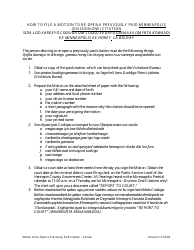 Document preview: Motion to Re-open a Previously Paid Citation - County of Hennepin, Minnesota (English/Somali)