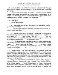 Form CRM704 (11) Petition to Proceed Pro Se Counsel - Minnesota (English/Somali), Page 6