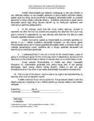 Form CRM704 (11) Petition to Proceed Pro Se Counsel - Minnesota (English/Somali), Page 9