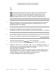 Form GAC11-U Personal Well-Being Report (Guardianship) - Minnesota (English/Somali), Page 2