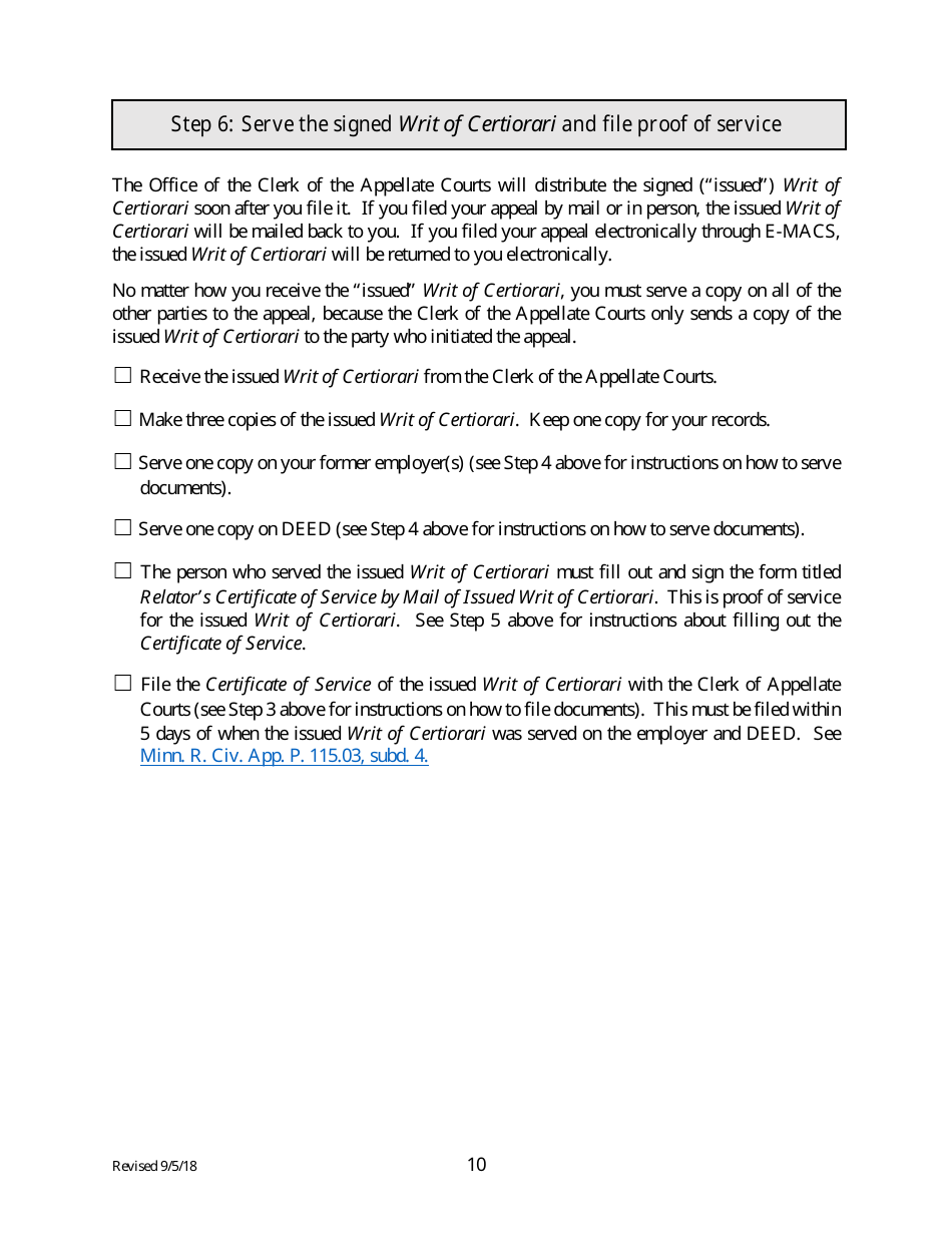 Unemployment Appeal Packet - Minnesota, Page 10