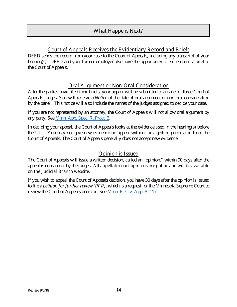 Unemployment Appeal Packet - Minnesota, Page 14