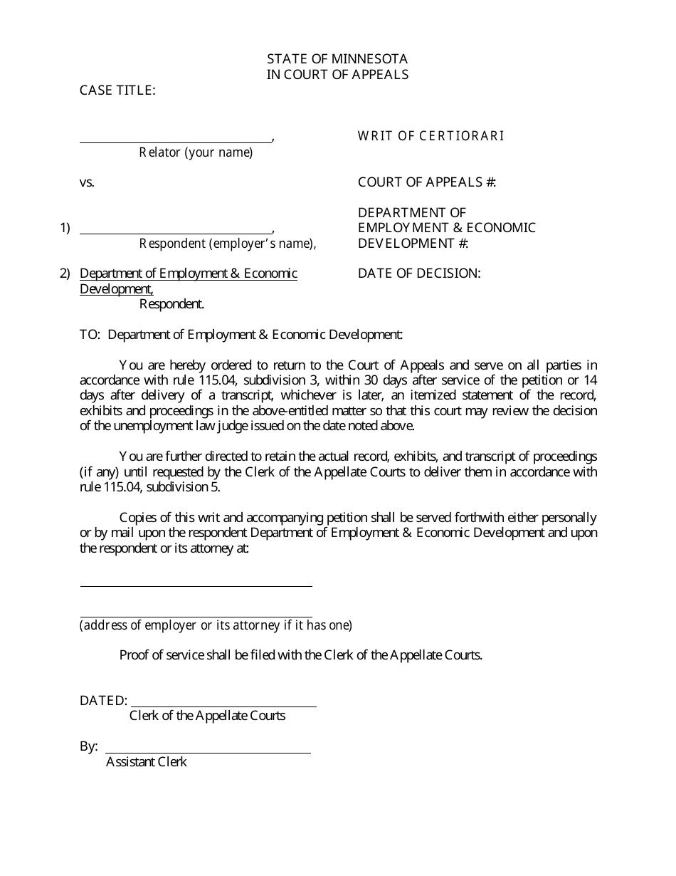 Unemployment Appeal Packet - Minnesota, Page 16