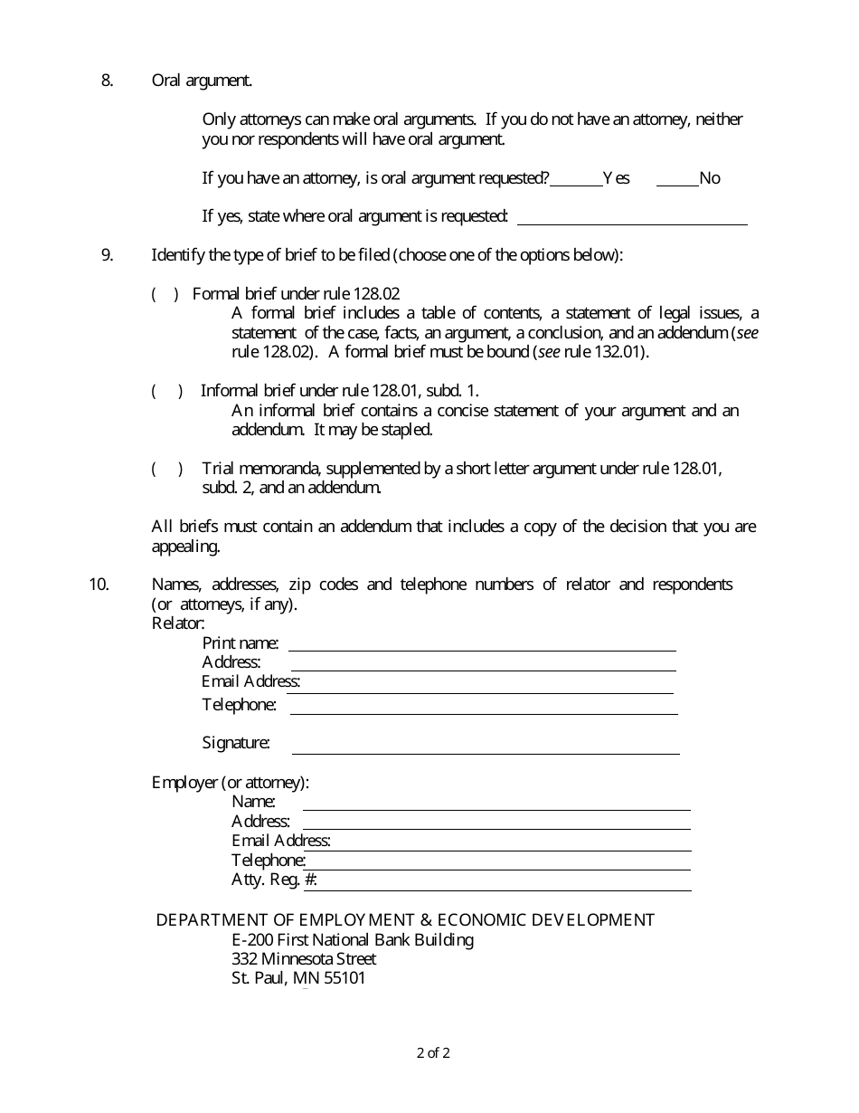 Unemployment Appeal Packet - Minnesota, Page 18