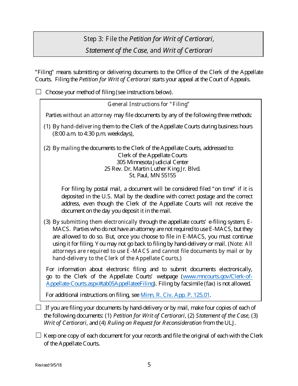 Unemployment Appeal Packet - Minnesota, Page 5