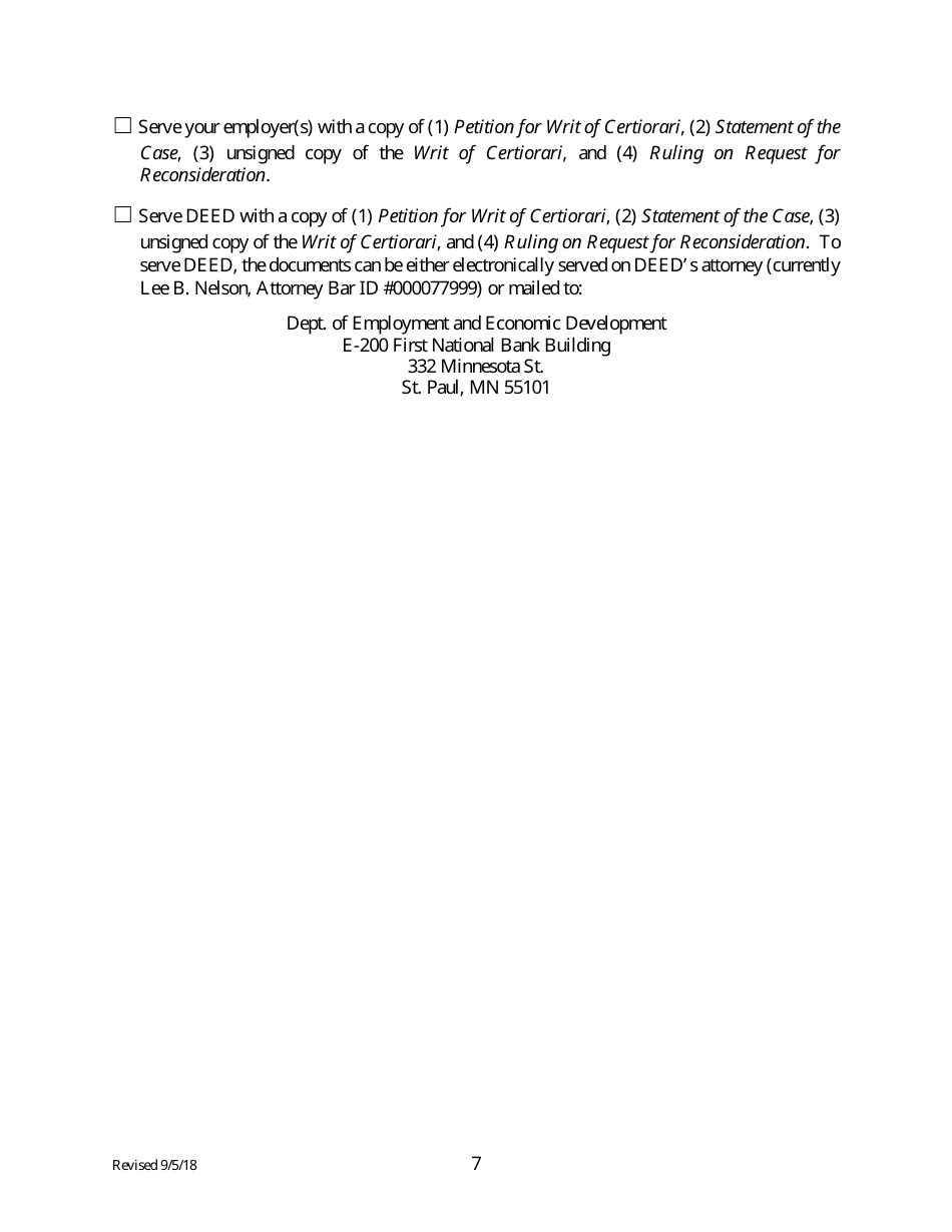 Unemployment Appeal Packet - Minnesota, Page 7