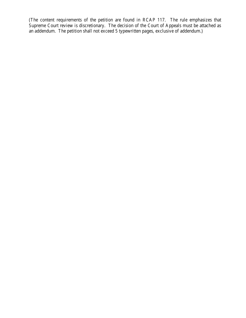Form 117 Petition for Review of Decision of Court of Appeals - Minnesota, Page 2