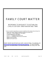 Form CHC201 Instructions - Response to Request to Establish Child Custody and Parenting Time - Minnesota