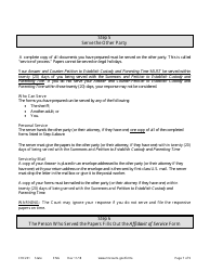 Form CHC201 Instructions - Response to Request to Establish Child Custody and Parenting Time - Minnesota, Page 7