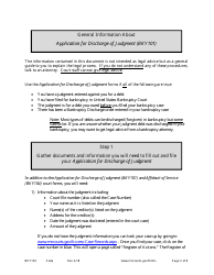 Instructions for Form BKY101 Application for Discharge of Judgment - Minnesota, Page 2