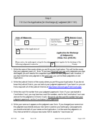 Instructions for Form BKY101 Application for Discharge of Judgment - Minnesota, Page 4
