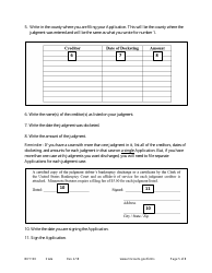 Instructions for Form BKY101 Application for Discharge of Judgment - Minnesota, Page 5