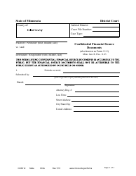 Document preview: Form CON112 (11.2) Confidential Financial Source Documents - Minnesota
