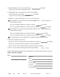 Form FAM102 Financial Affidavit for Child Support - Minnesota, Page 2