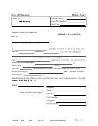 Document preview: Form SOP104 Affidavit of Service by Mail - Minnesota