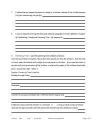 Form CHC203 Responsive Affidavit in Support of Establishing Child Custody and Parenting Time - Minnesota, Page 3