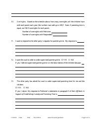 Form CHC203 Responsive Affidavit in Support of Establishing Child Custody and Parenting Time - Minnesota, Page 5
