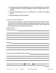 Form CHC104 Notice of Motion and Motion to Establish Custody and Parenting Time - Minnesota, Page 3