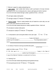 Form CHC103 Petition to Establish Custody and Parenting Time - Minnesota, Page 3
