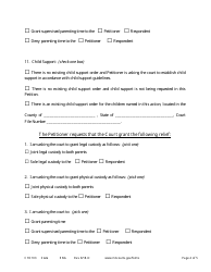Form CHC103 Petition to Establish Custody and Parenting Time - Minnesota, Page 4