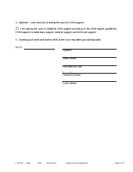 Form CHC103 Petition to Establish Custody and Parenting Time - Minnesota, Page 5