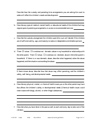 Form CHC105 Affidavit in Support of Establishing Custody and Parenting Time - Minnesota, Page 2