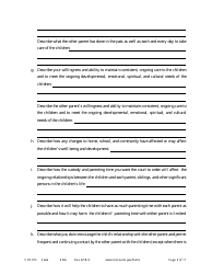 Form CHC105 Affidavit in Support of Establishing Custody and Parenting Time - Minnesota, Page 3