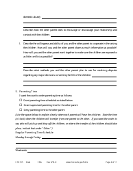 Form CHC105 Affidavit in Support of Establishing Custody and Parenting Time - Minnesota, Page 4