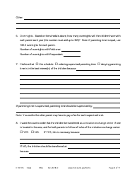 Form CHC105 Affidavit in Support of Establishing Custody and Parenting Time - Minnesota, Page 6