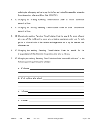Form PAR102 Notice of Motion and Motion for Parenting Time Assistance - Minnesota, Page 2