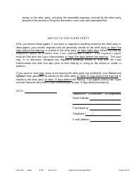Form PAR102 Notice of Motion and Motion for Parenting Time Assistance - Minnesota, Page 6