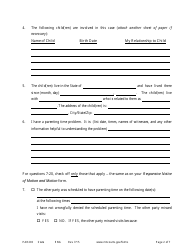 Form PAR203 Affidavit in Support of Responsive Motion for Parenting Time Assistance - Minnesota, Page 2