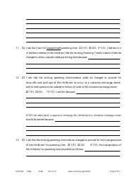 Form PAR203 Affidavit in Support of Responsive Motion for Parenting Time Assistance - Minnesota, Page 4