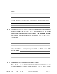 Form PAR203 Affidavit in Support of Responsive Motion for Parenting Time Assistance - Minnesota, Page 5