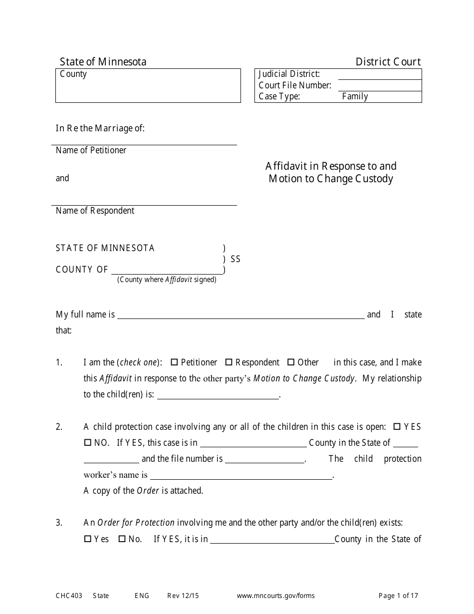 Form CHC403 - Fill Out, Sign Online and Download Printable PDF ...