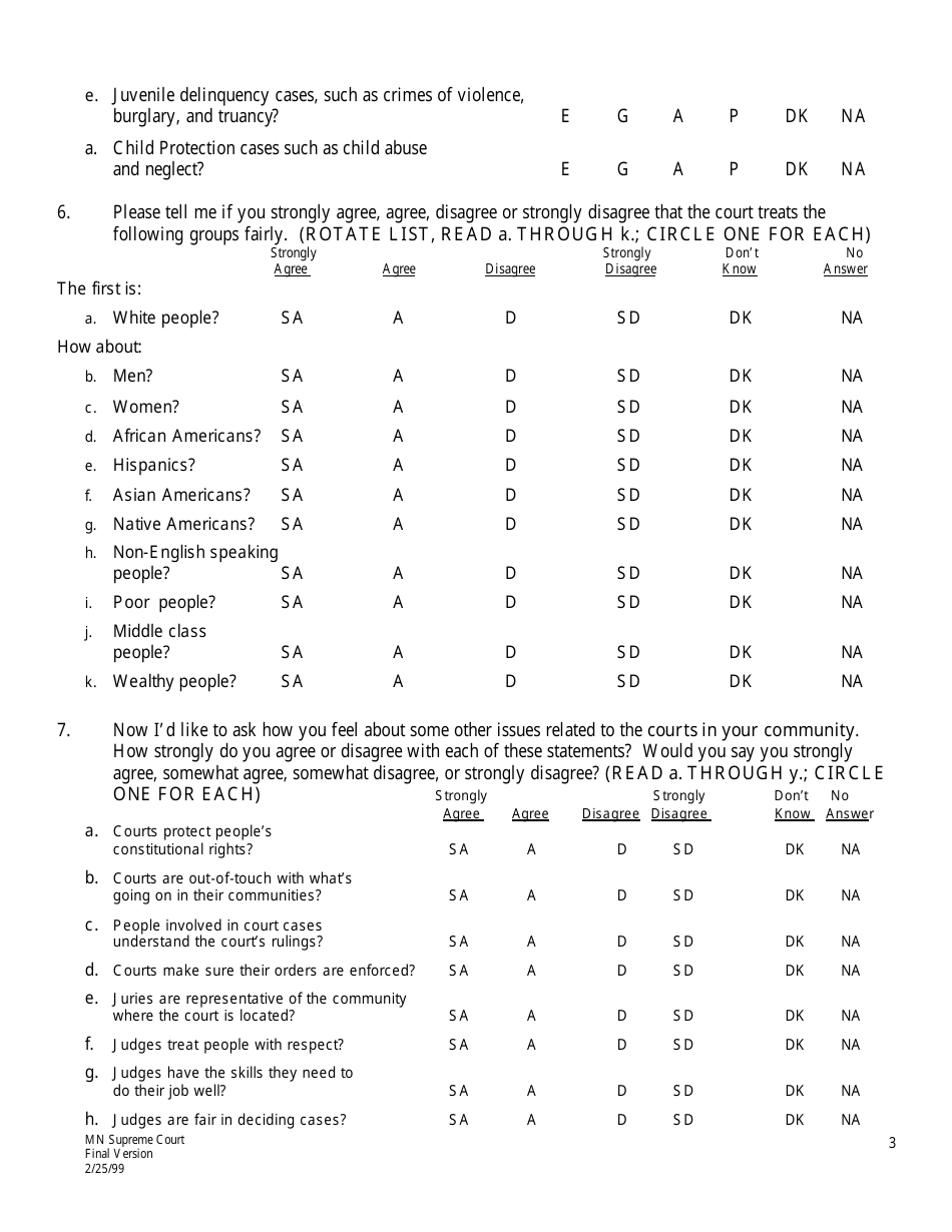 Minnesota Court System Survey - Fill Out, Sign Online and Download PDF ...