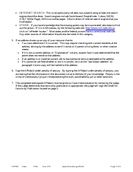 Instructions for Form CHP602 Affidavit of Diligent Efforts to Locate Parent and Order for Service by Publication - Minnesota, Page 2