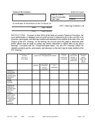 Form CHP104 Epc Hearing Contact List - Minnesota