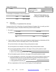 Document preview: Form CHP404 Notice of Intervention as a A Party as a Matter of Right - Minnesota