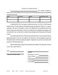 Form CIV103 Motion for Admission Pro Hac Vice - Minnesota, Page 2