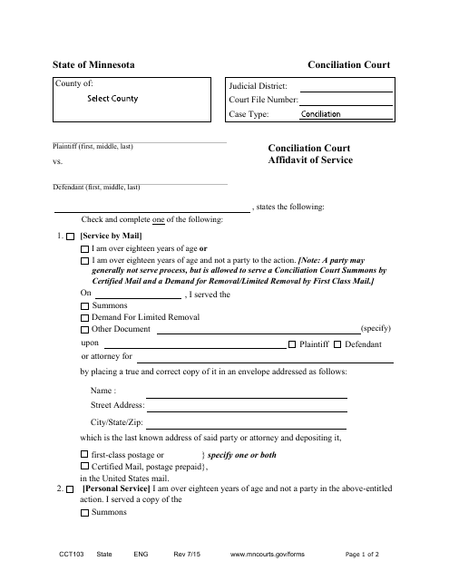 Form CCT103 Fill Out Sign Online and Download Fillable PDF