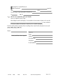 Form CCT103 Conciliation Court Affidavit of Service - Minnesota, Page 2