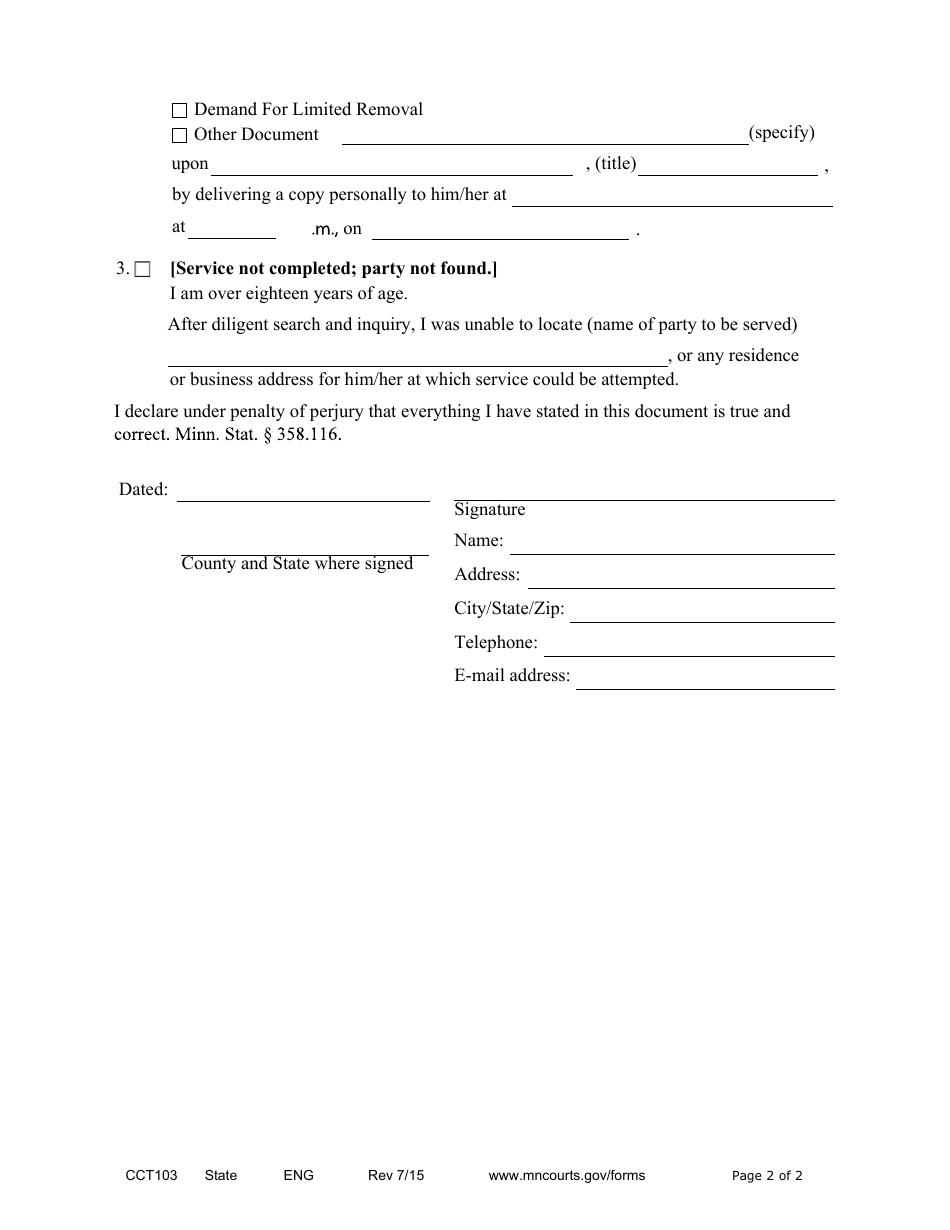 Form CCT103 - Fill Out, Sign Online and Download Fillable PDF ...